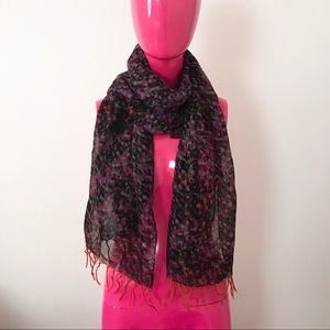 Madewell Red Purple Black Gray Camouflage Scarf